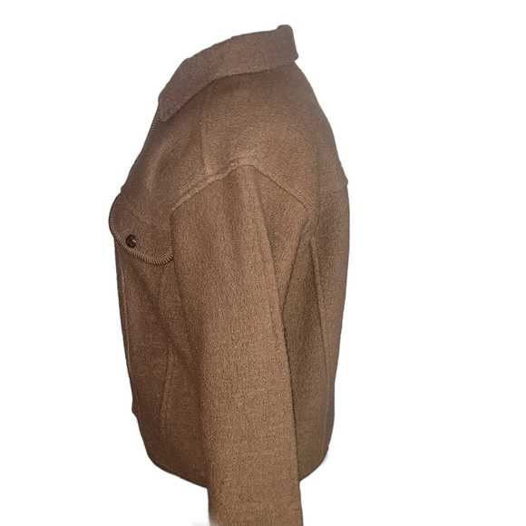 Mac & Jac Light Brown Wool Shacket M - Picture 5 of 7